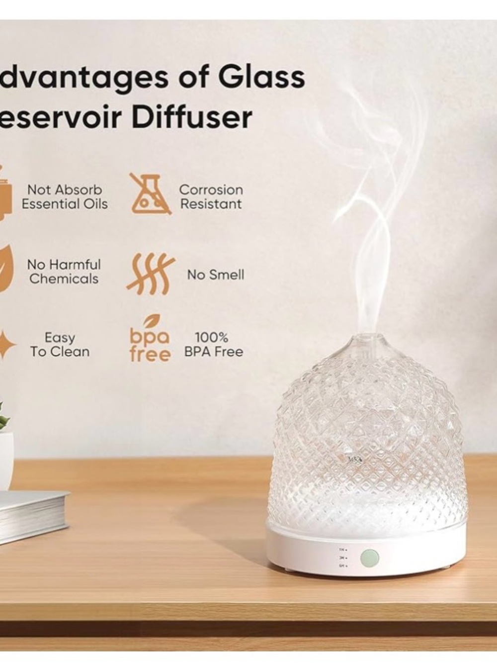 Textured Glass Aroma Diffuser - Picture 3 of 5